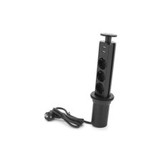 Мережевий фільтр живлення Voltronic 3 Роз, 2USB, 16А, 250V, 2м, Black (D06-FU03)