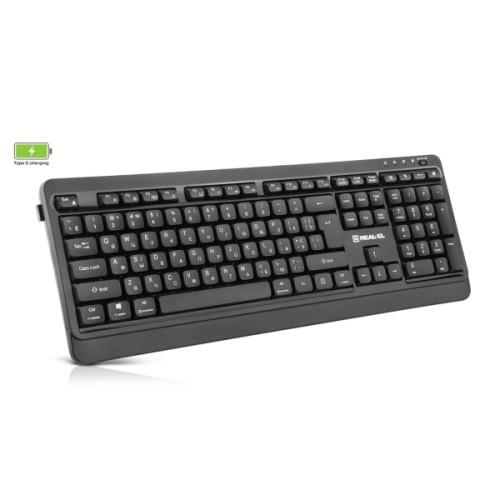 Клавіатура REAL-EL RK-760W Wireless Black (EL123100058)
