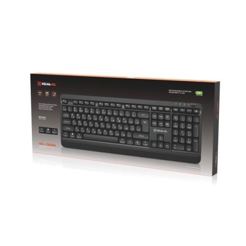 Клавіатура REAL-EL RK-760W Wireless Black (EL123100058)