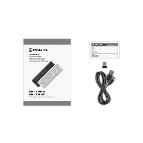 Клавіатура REAL-EL RK-760W Wireless Black (EL123100058)
