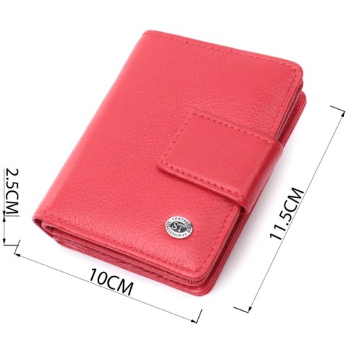 Гаманець ST Leather З натуральної шкіри Червоний (22714)