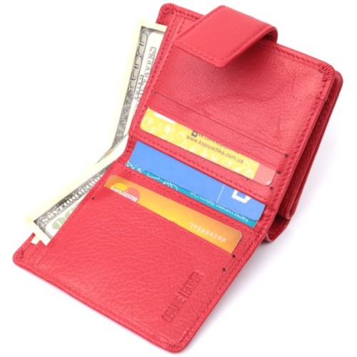 Гаманець ST Leather З натуральної шкіри Червоний (22714)