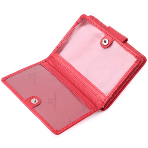Гаманець ST Leather З натуральної шкіри Червоний (22714)
