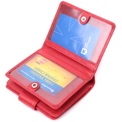 Гаманець ST Leather З натуральної шкіри Червоний (22714)