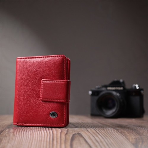 Гаманець ST Leather З натуральної шкіри Червоний (22714)