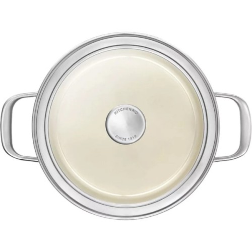 Каструля KitchenAid Steel Core 20 см 3,7 л мигдалевий крем (CC003266-001)