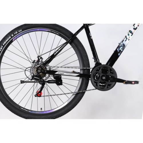 Велосипед Space 27.5" MARS DD FR рама-17" ST 2026 чорний з білим (OPS-SP-27.5-070)