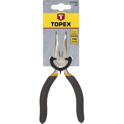 Плоскогубці Topex удлинённые выгнутые прецизионные, 130 мм (32D723)