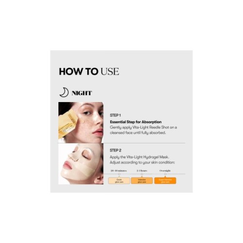 Маска для обличчя VT Cosmetics Reedle Shot Vita-Light Reedle Shot 100 2 Step Hydrogel Mask (8803463007409)