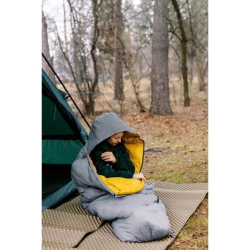 Спальний мішок Tribe Down 800 Regular пуховий сірий лівий (T-CH-0009-grey-L)