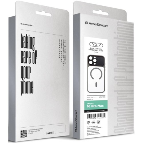 Чохол до мобільного телефона Armorstandart Y17 MagCase Apple iPhone 16 Pro Max Grey (ARM91508)