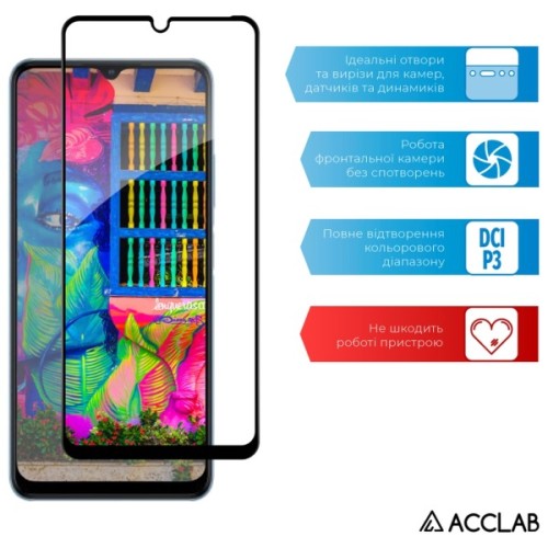 Скло захисне ACCLAB Full Glue ZTE Blade A72 Black (1283126545542)