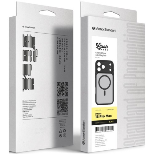 Чохол до мобільного телефона Armorstandart Lush MagCase Apple iPhone 18 Pro Max Black (ARM92548)