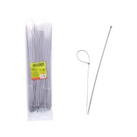 Стяжка Alloid 4.8х400мм, пластик, 100шт./уп., сірий (PC-48400G)