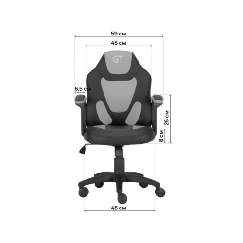 Крісло ігрове GT Racer X-1414 Black/Light Blue