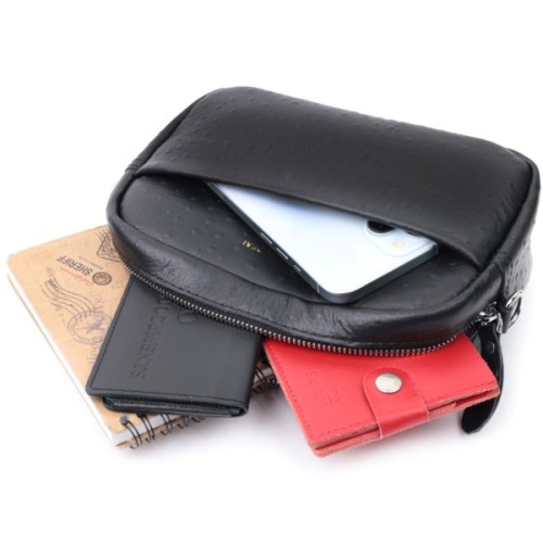 Сумка Vintage З натуральної шкіри Чорна (22659)