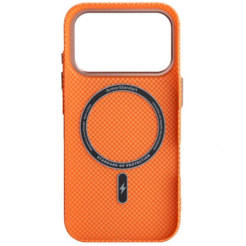 Чохол до мобільного телефона Armorstandart LikeCarbon2 SE MagCase Apple iPhone 17 Pro Kevlar Orange Rose Gold (ARM89168)