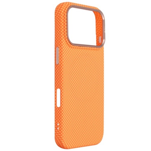 Чохол до мобільного телефона Armorstandart LikeCarbon2 SE MagCase Apple iPhone 17 Pro Kevlar Orange Rose Gold (ARM89168)