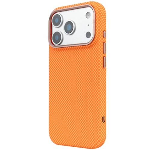 Чохол до мобільного телефона Armorstandart LikeCarbon2 SE MagCase Apple iPhone 17 Pro Kevlar Orange Rose Gold (ARM89168)