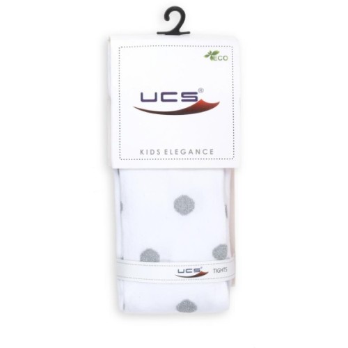 Колготки дитячі UCS Socks в горошок з люрексу (M0C0301-2051-5G-white)