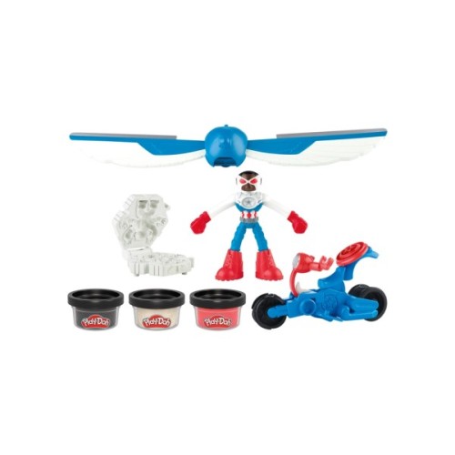 Набір для творчості Hasbro Play-Doh Marvel Капітан Америка з мотоциклом (G0555)
