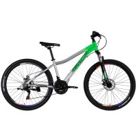 Велосипед Space 26" IZIDA DD FR рама-13" AL 2026 зелено-сріблястий (OPS-SP-26-101)