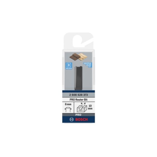 Фреза Bosch Professional пазова з двома лезами, Std, S8, D10, L25.4 (2.608.628.373)