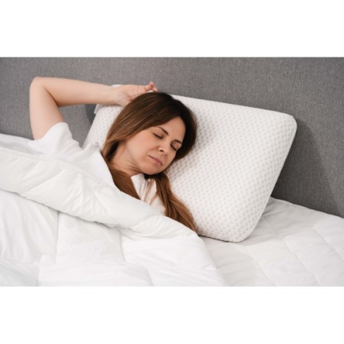 Подушка Ardesto ортопедична Sleepwell, класична прямокутна, піна меморі, 60х40х12см білий (ART6040CLP)