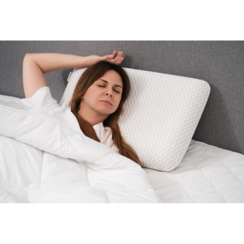 Подушка Ardesto ортопедична Sleepwell, класична прямокутна, піна меморі, 60х40х12см білий (ART6040CLP)