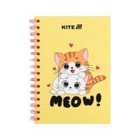 Блокнот Kite на спіралі A5 Cute 1, 80 аркушів, клітинка (K25-1911-1)
