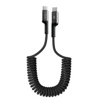 Дата кабель USB-C to USB-C 1.0m Spiral 3A Black Armorstandart (ARM75392)