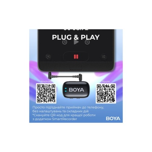 Мікрофон Boya mini-18 3,5 мм/TRS/Type-C Black (mini-18)