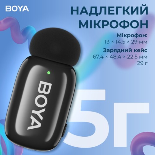 Мікрофон Boya mini-18 3,5 мм/TRS/Type-C Black (mini-18)