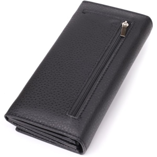 Гаманець ST Leather З натуральної шкіри Чорний (23084)