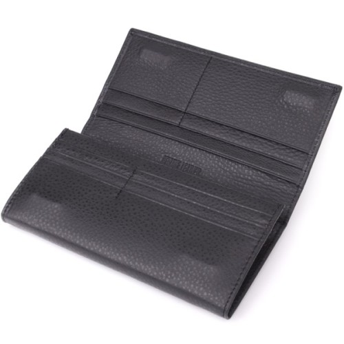 Гаманець ST Leather З натуральної шкіри Чорний (23084)