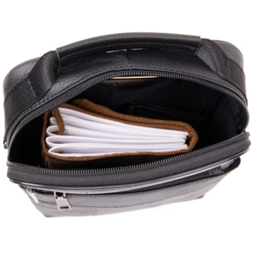 Сумка Vintage Месенджер Чорна (20393)