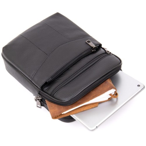 Сумка Vintage Месенджер Чорна (20393)