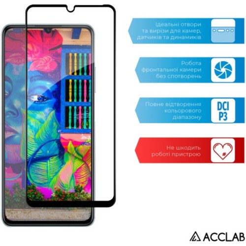 Скло захисне ACCLAB Full Glue ZTE Blade A72S Black (1283126575792)