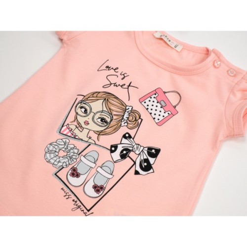 Футболка дитяча Breeze з дівчинкою (18735-86G-peach)