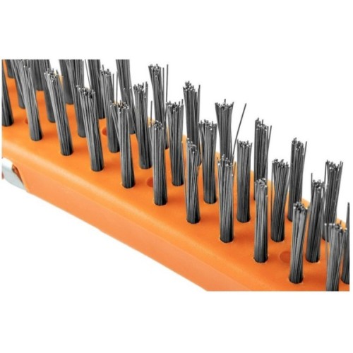 Щітка по металу Neo Tools 3х19 рядів, прямий дріт 0.3мм, 345мм, двокомпонентне руків'я (39-012)