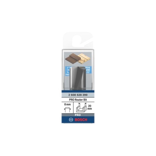 Фреза Bosch Professional пазова, Std, S8, D20, L25 (2.608.628.390)