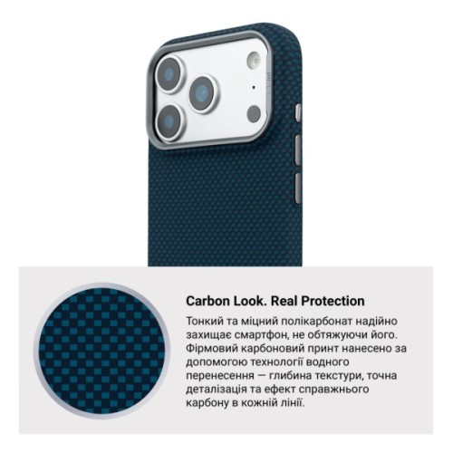 Чохол до мобільного телефона Armorstandart LikeCarbon2 MagCase Apple iPhone 18 Pro / 17 Pro Kevlar Dark Blue (ARM92538)