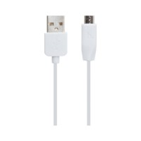 Дата кабель USB 2.0 AM to Micro 5P 1.0m 2.4A PVC X1 white HOCO (6957531032038)