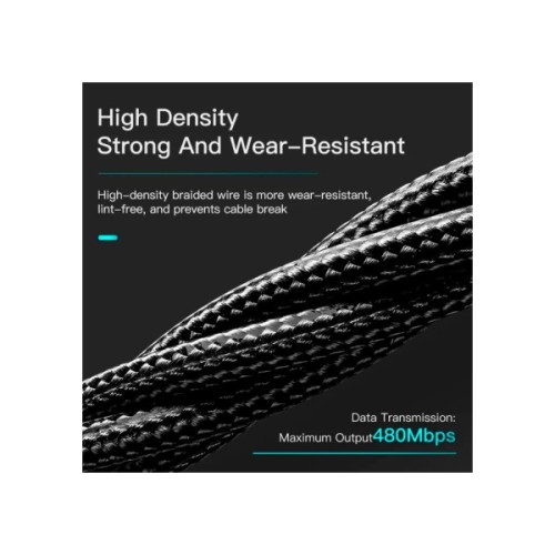 Дата кабель USB 2.0 AM to Lightning 1.0m 2.4A black Essager (EXCL-LS01)