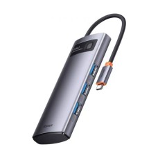 Концентратор Baseus USB-C 4-in-1 4xUSB 3.0 gray (WKWG070013)