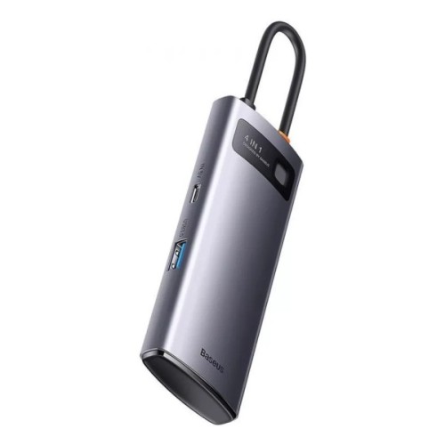 Концентратор Baseus USB-C 4-in-1 4xUSB 3.0 gray (WKWG070013)