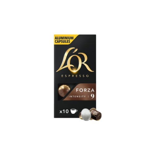 Кава L'OR Espresso Forza сумісні з Nespresso 100% Арабіка в капсулах 10 шт (8711000357934)