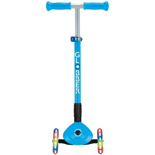Самокат Globber серії Primo Foldable Lights блакитний Колеса з підсвічуванням (432-101-3)