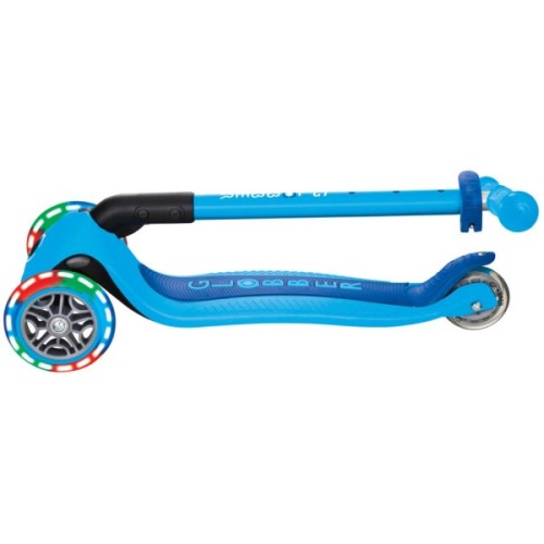 Самокат Globber серії Primo Foldable Lights блакитний Колеса з підсвічуванням (432-101-3)