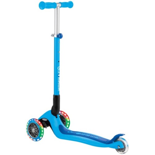 Самокат Globber серії Primo Foldable Lights блакитний Колеса з підсвічуванням (432-101-3)
